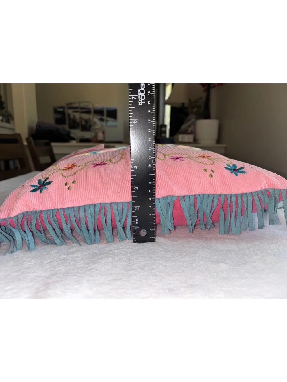 Pink Western Cowboy Shirt Decorative Pillow Horse Fringe Cowgirl Decor 14”